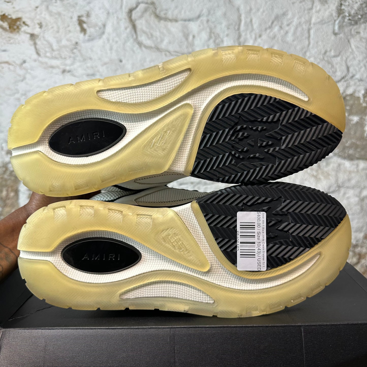 Amiri MA-1 Black White Cream Sneaker Sz 10 (43)