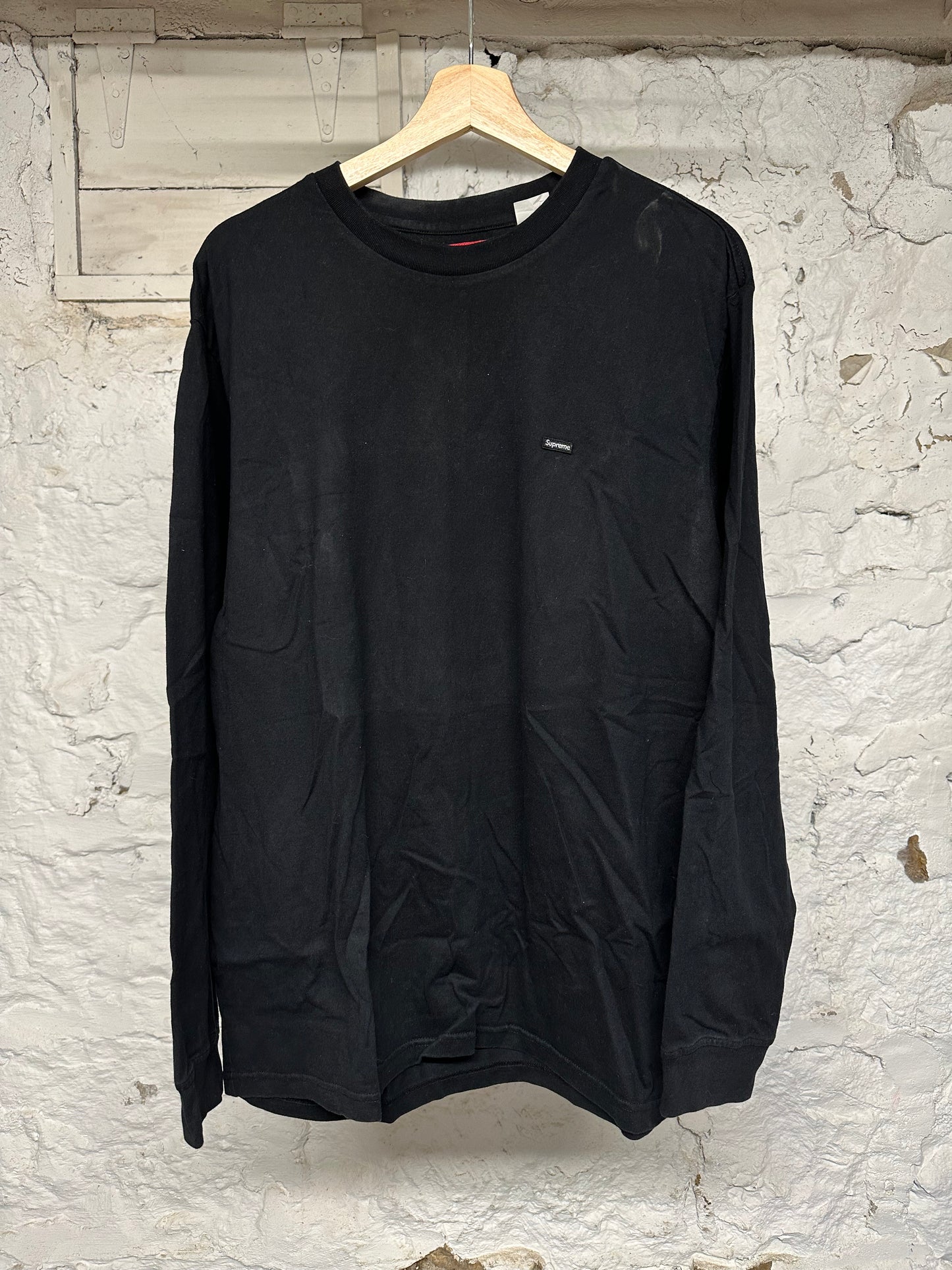 Supreme Small Box Logo Black L/S T-Shirt Sz L