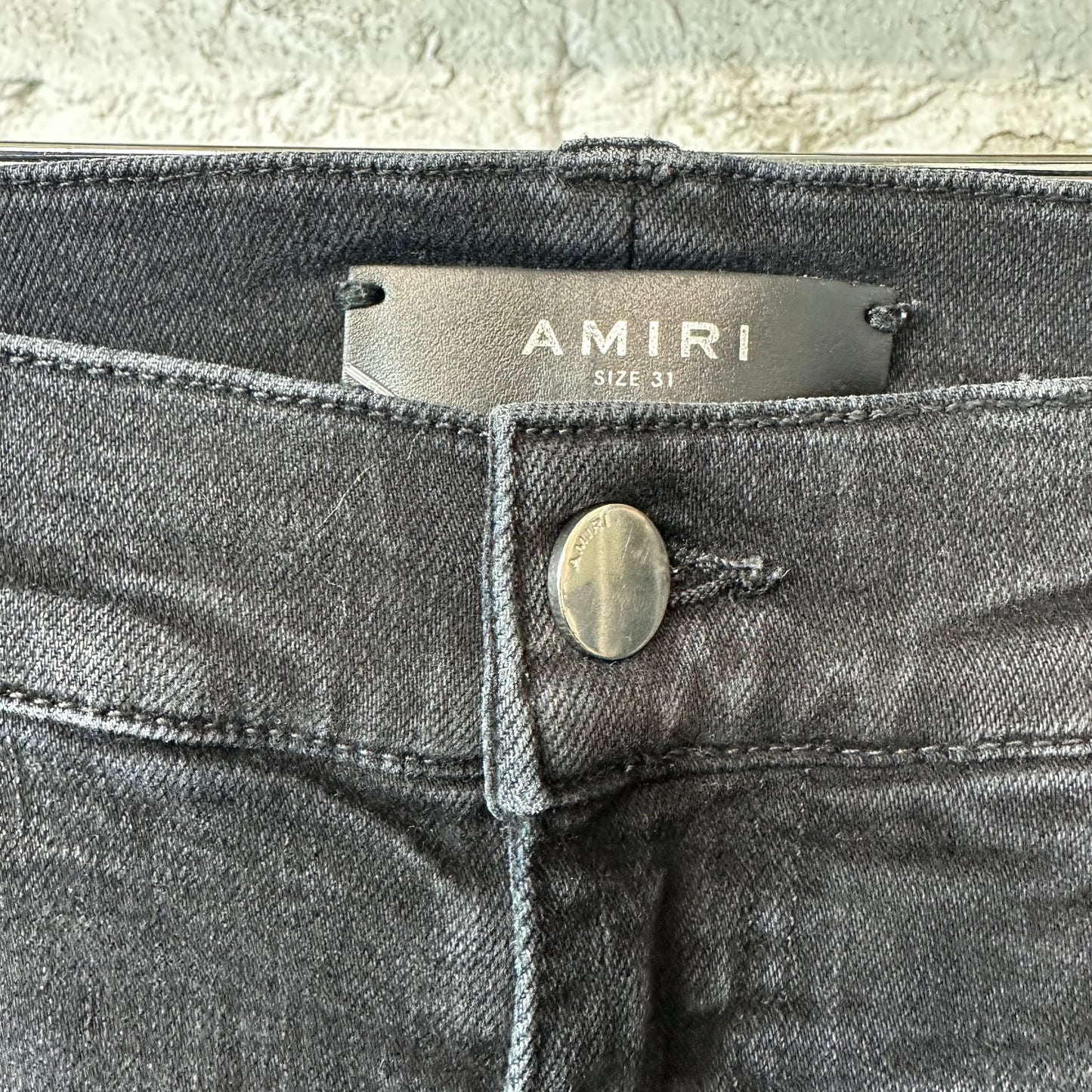 Amiri Blue Stripe Black Denim Jeans Sz 31