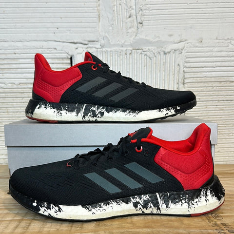 Adidas Pureboost 21 Black Vivid Red Sz 11