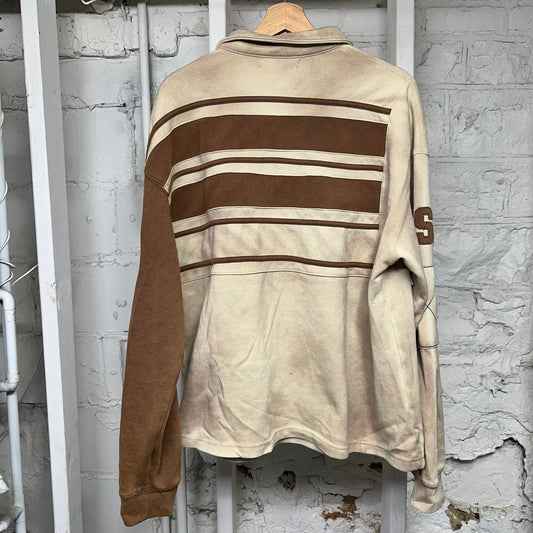 Vale Dreams Tan Brown Longsleeve Polo Sz XL