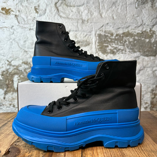 Alexander McQueen Black Blue Tread Boot Sz 9.5 (42.5)