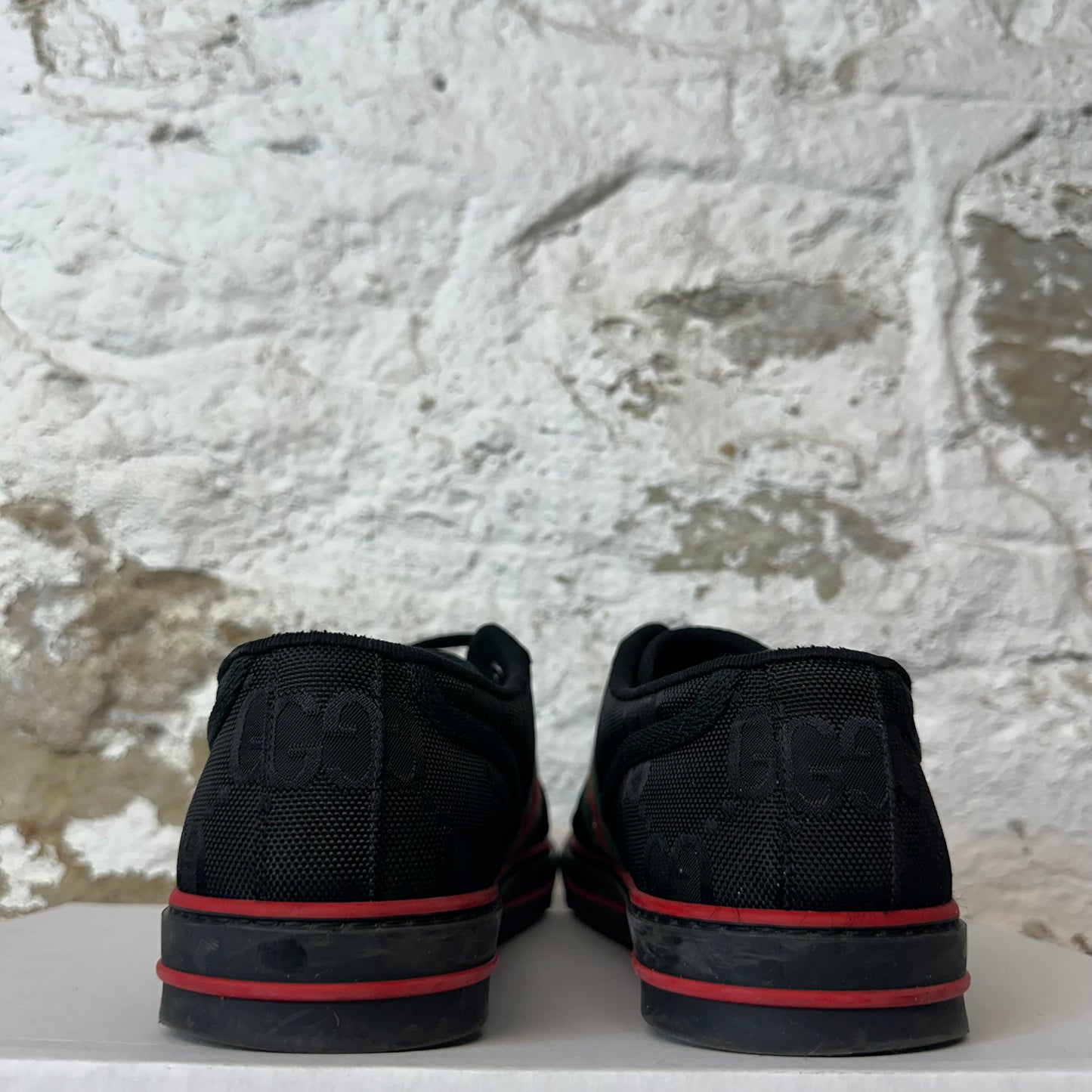 Gucci Tennis 1977 Black Monogram Sneaker Sz 9.5