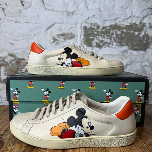 Gucci Mickey Mouse Cream Ace Sneaker Sz 8.5