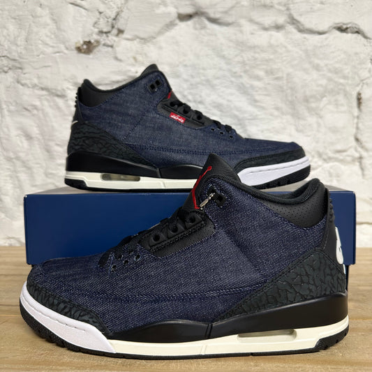 Air Jordan 3 Levi's Indigo Sz 10 DS