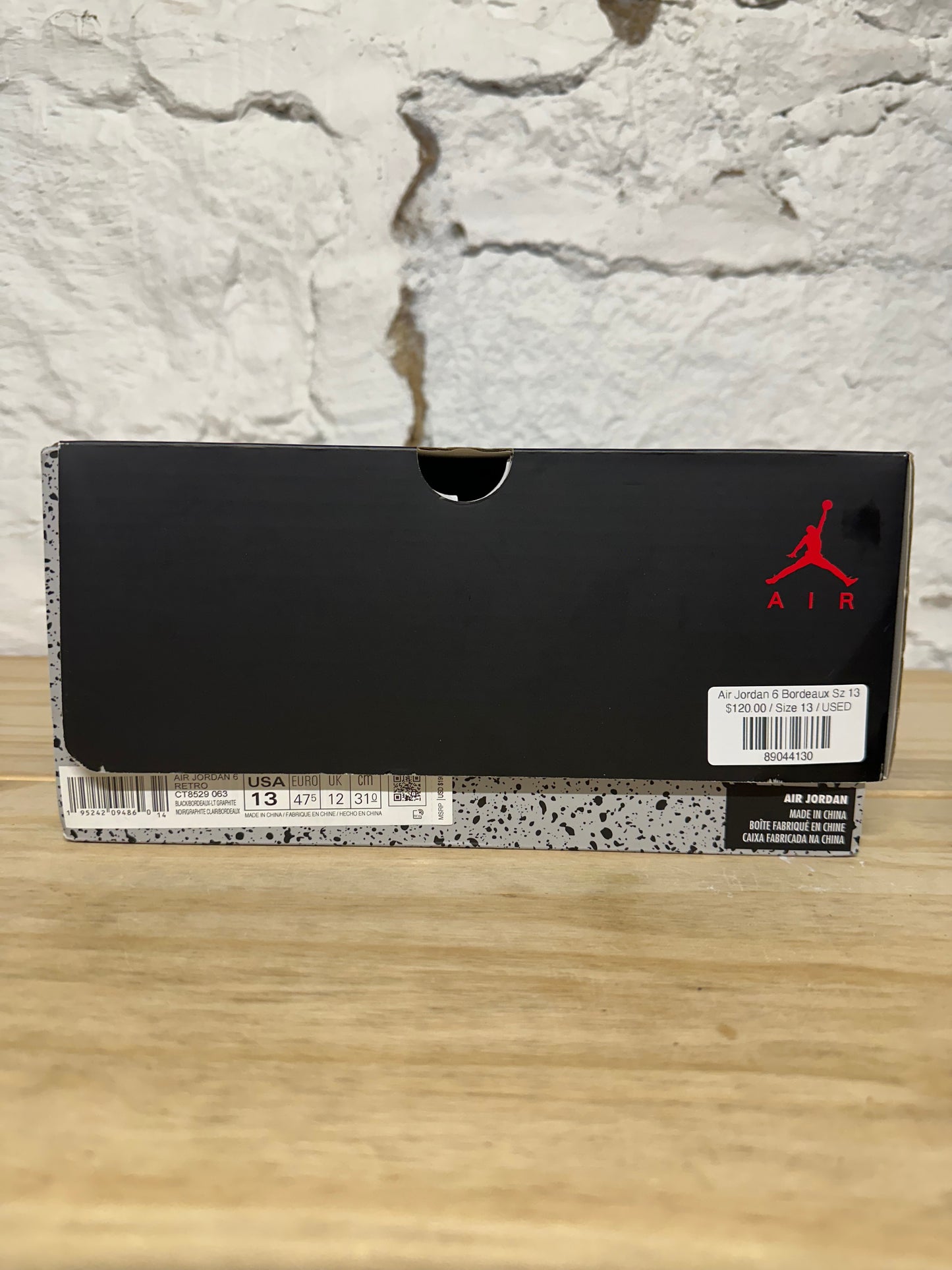 Air Jordan 6 Bordeaux Sz 13