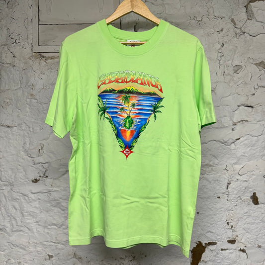 Casablanca Green Innocense Triangle T-Shirt Sz M