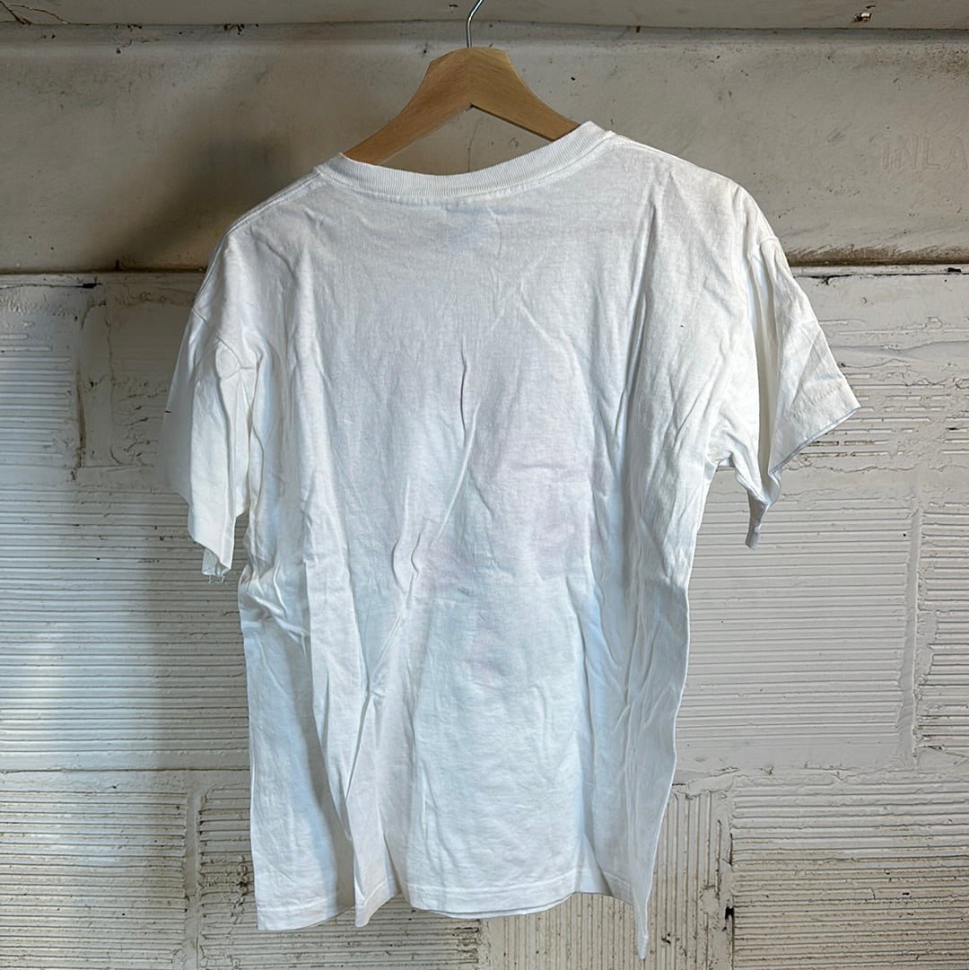 Nike Air Jordan White Single Stitch Tee Sz S (Youth L)