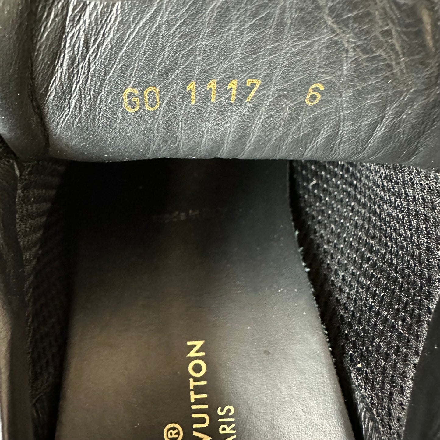 Louis Vuitton Blue Black Damier Knit Runaway Sneaker Sz 7.5 (6LV)