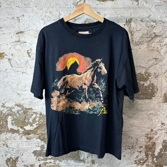 Rhude Santo Black T-Shirt Sz S