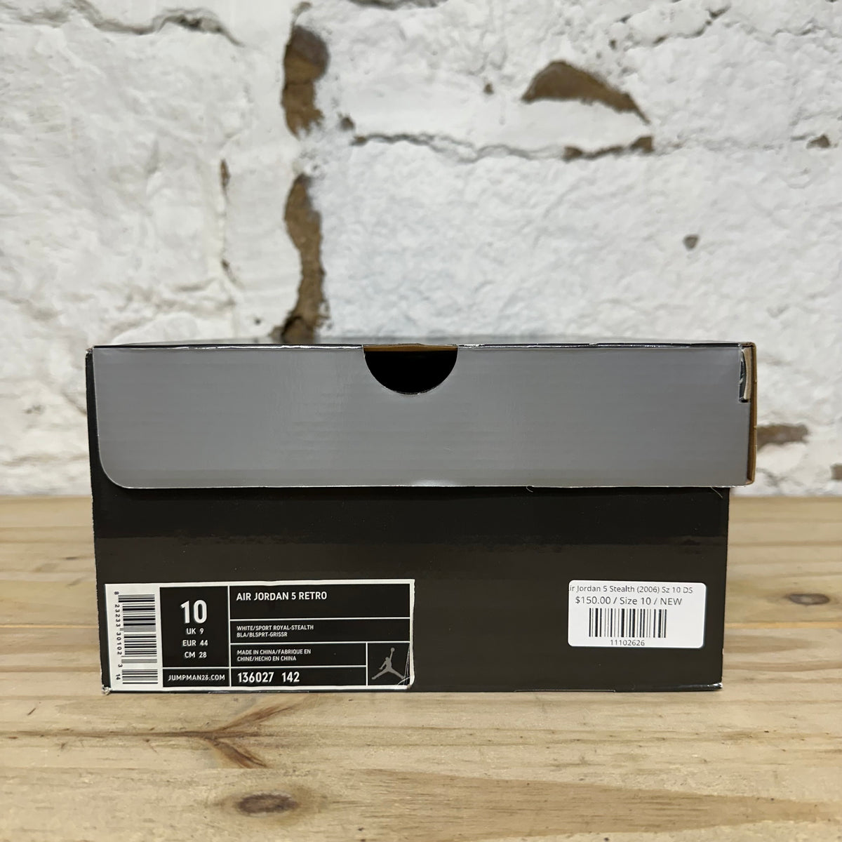 Air Jordan 5 Stealth (2006) Sz 10 DS