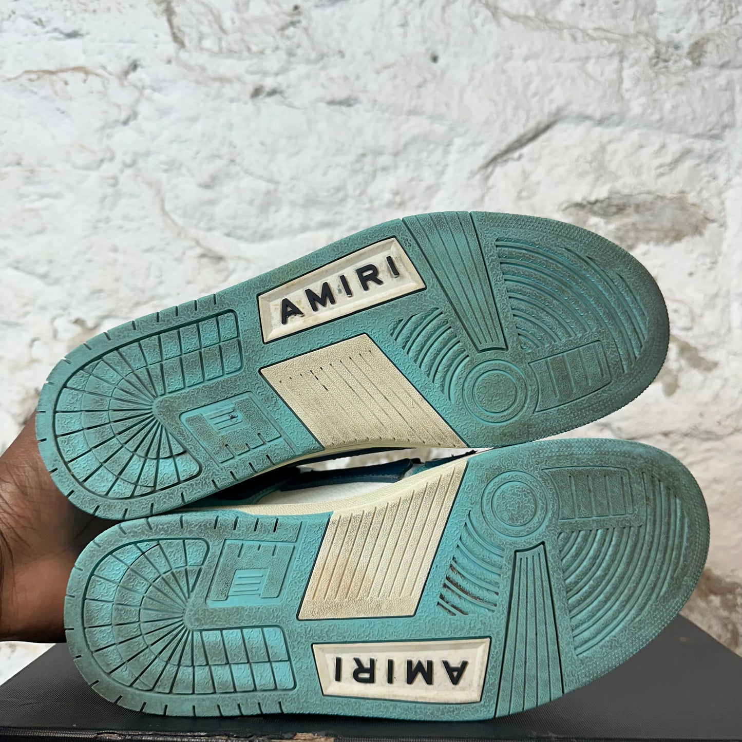 Amiri Navy Skeleton White Teal Blue Sneaker Sz 7 (40)