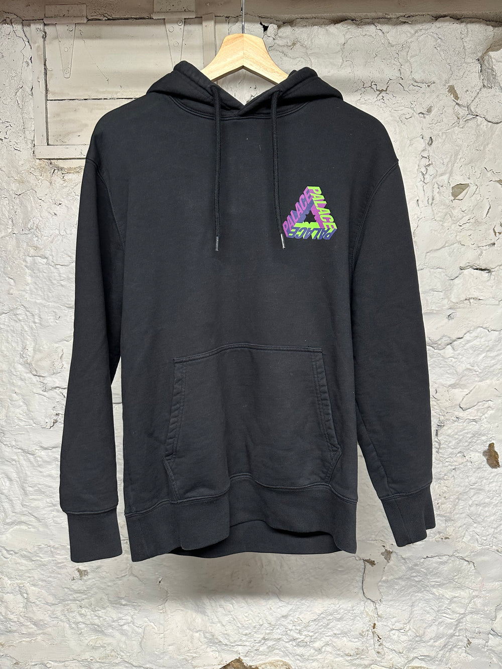Palace Green Purple Logo Black Hoodie Sz S