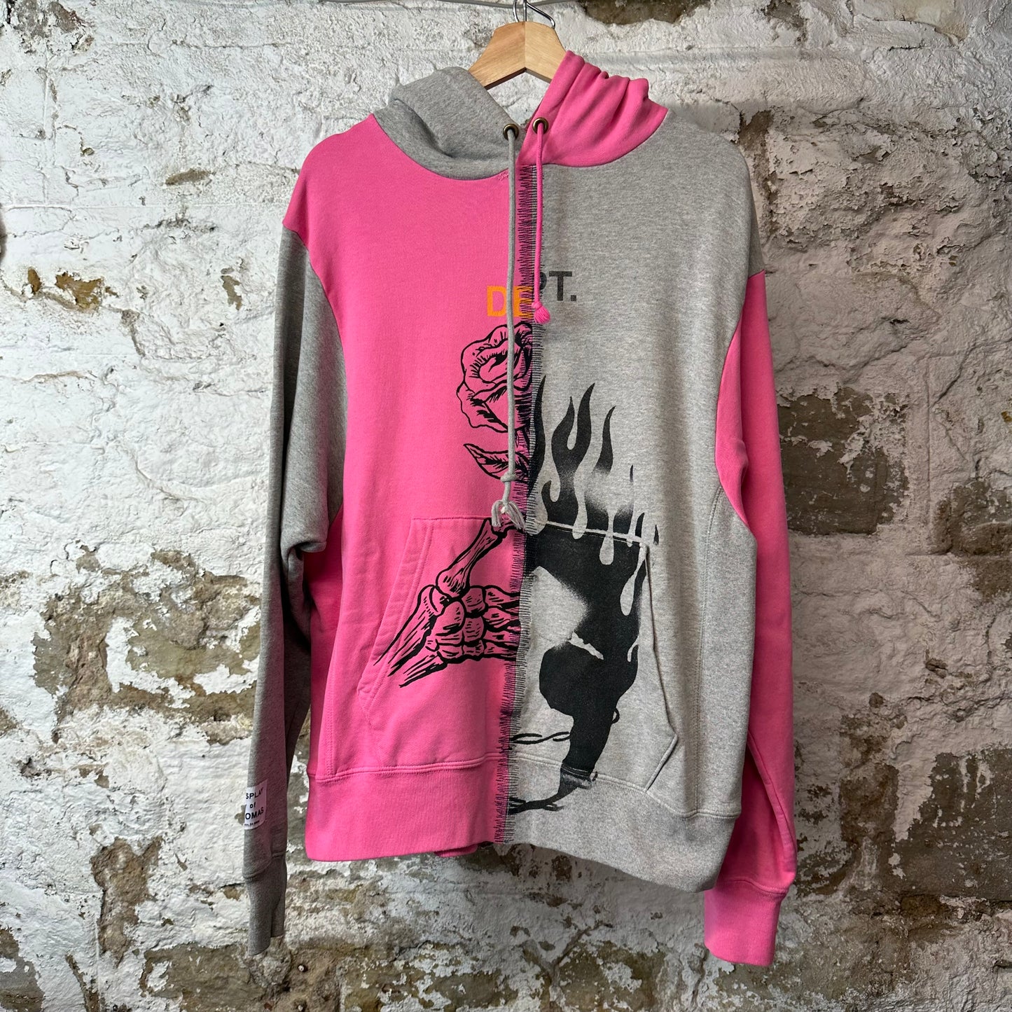 Gallery Department Retouche Pink Gray Hoodie Sz S