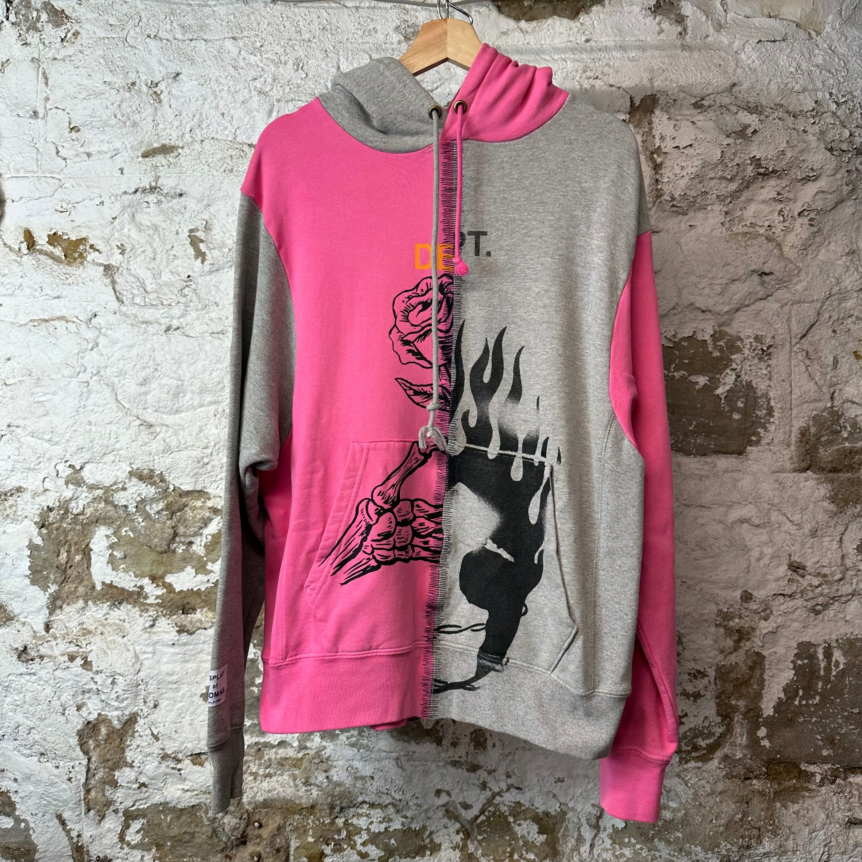 Gallery Department Retouche Pink Gray Hoodie Sz S