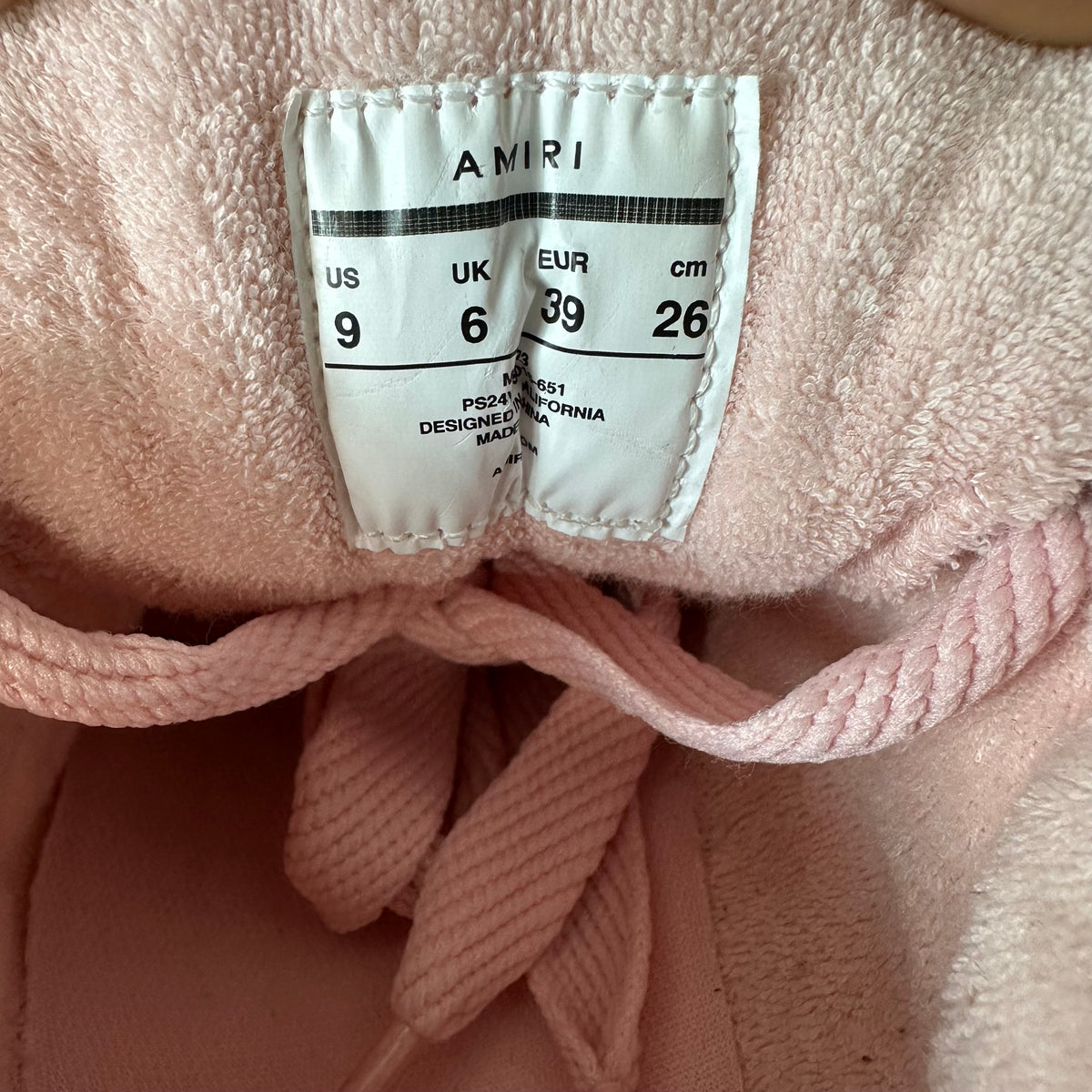 Amiri MA-1 Pink White Sneaker Sz 6.5 (39)
