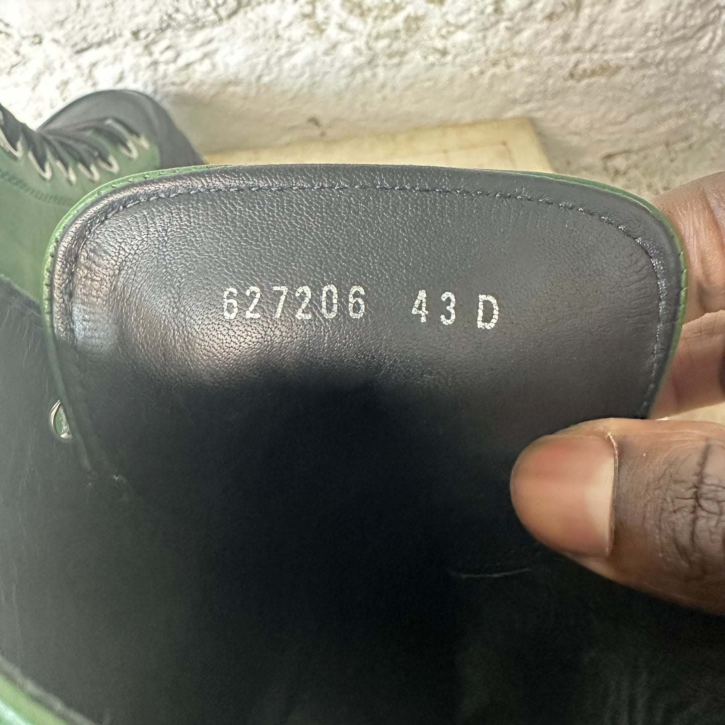 Alexander Mcqueen Black Green Tread Boot High Sz 10 (43)