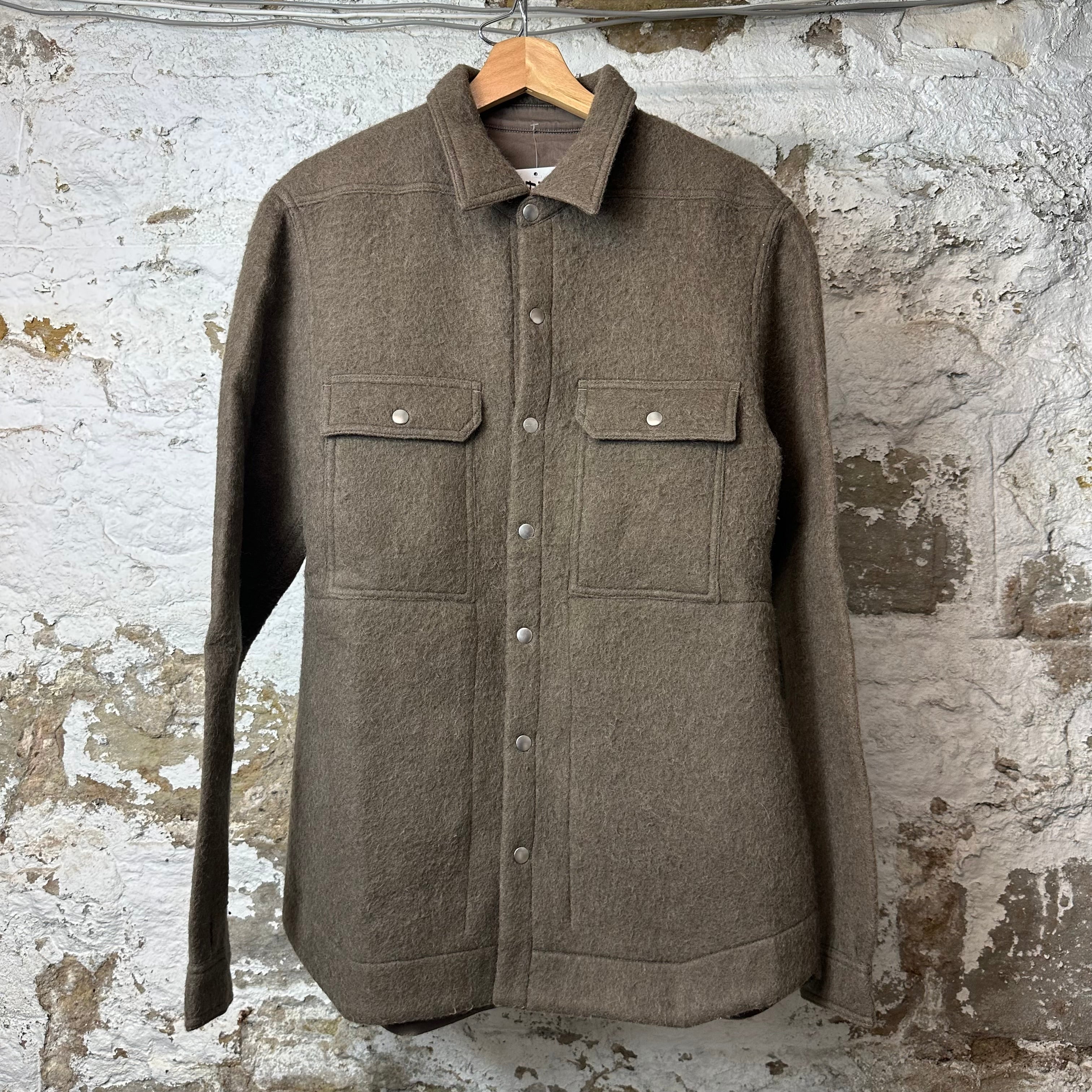 Rick Owens Strobe Dust Button Up Outershirt Sz M (48)