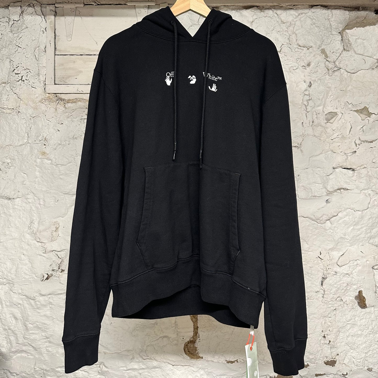 Off-White Melting Cross Black Hoodie Sz XL