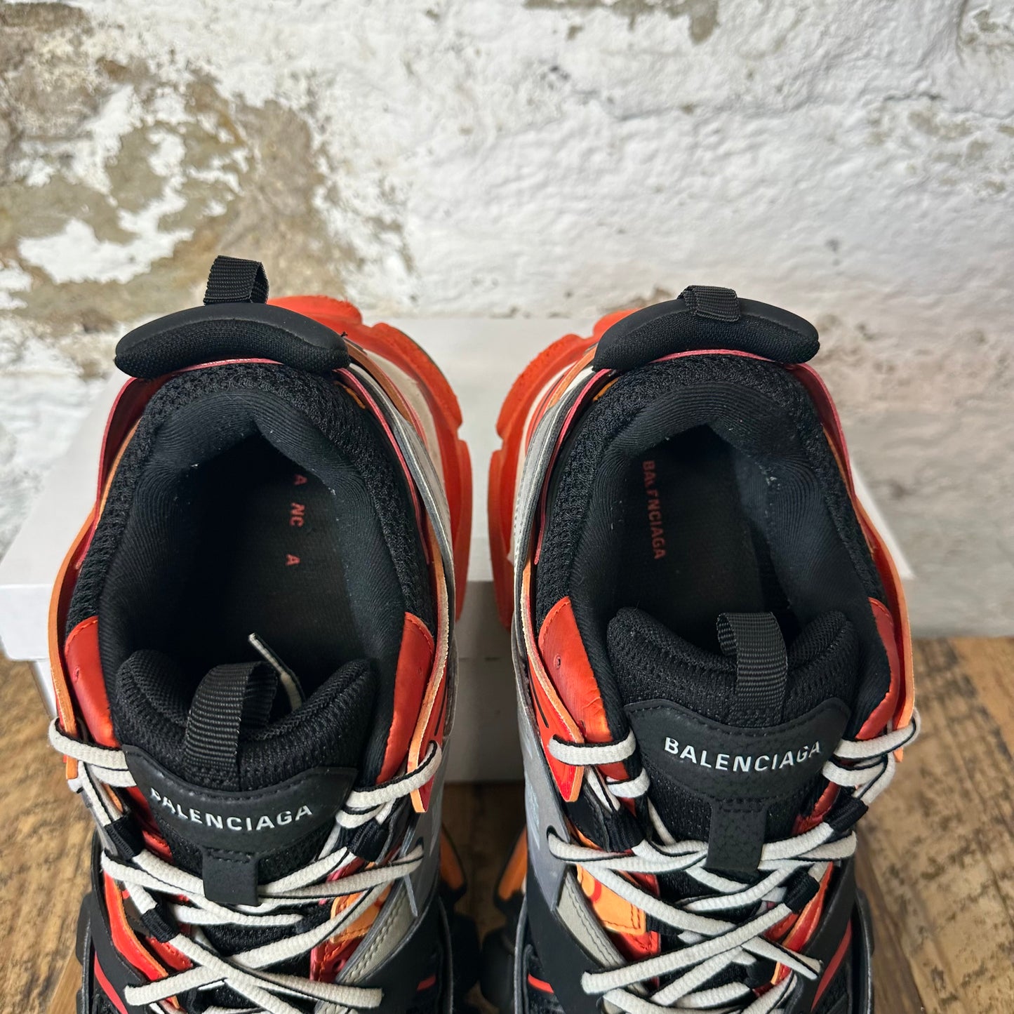 Balenciaga Track Black Orange Red Sneaker Sz 10 (43)
