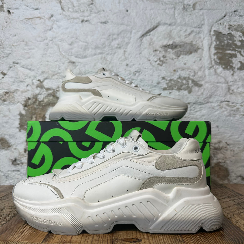 Dolce Gabbana White Cream Daymaster Sneaker Sz 10