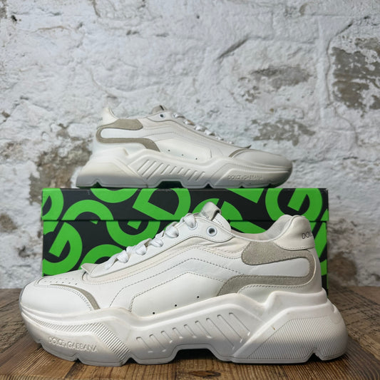 Dolce Gabbana White Cream Daymaster Sneaker Sz 10
