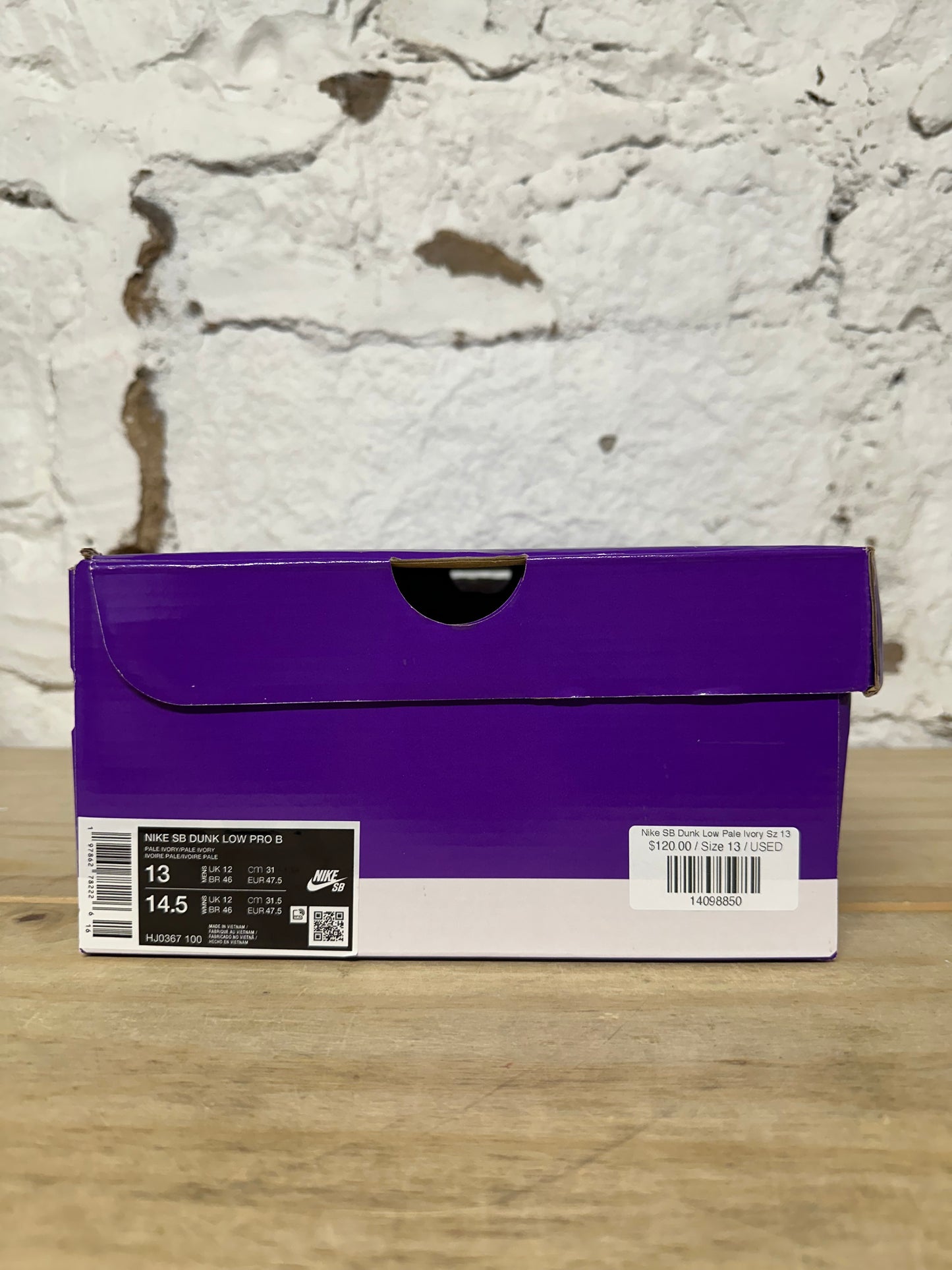 Nike SB Dunk Low Pale Ivory Sz 13