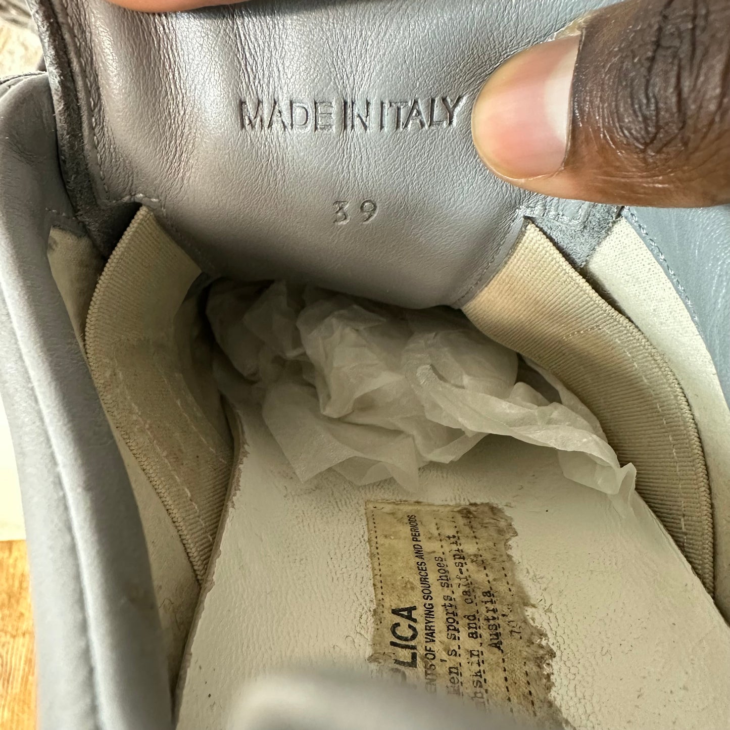 Maison Margiela Replica Gray Suede Sz 6.5 (39)
