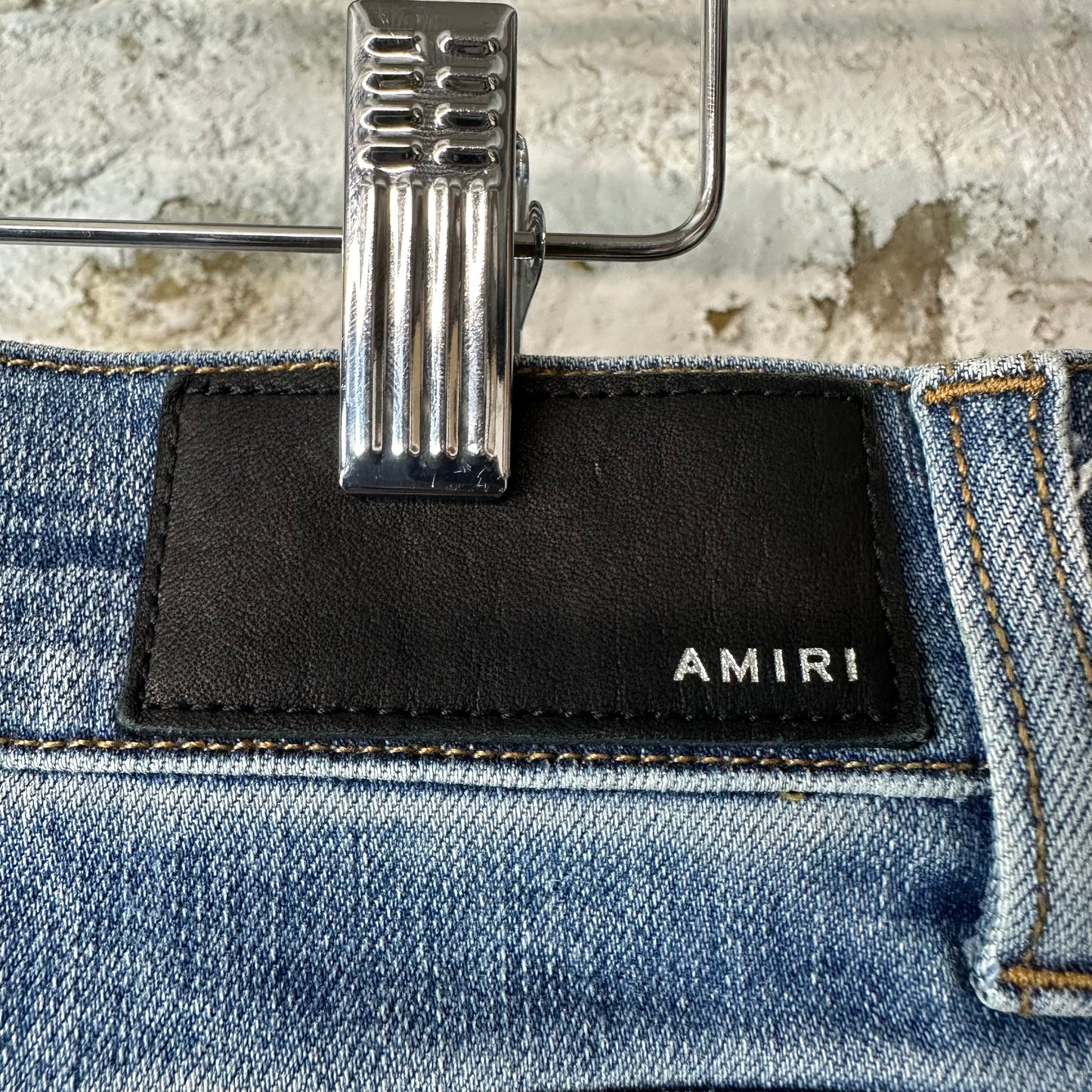Amiri Orange TGCW Blue Denim Jeans Sz 31