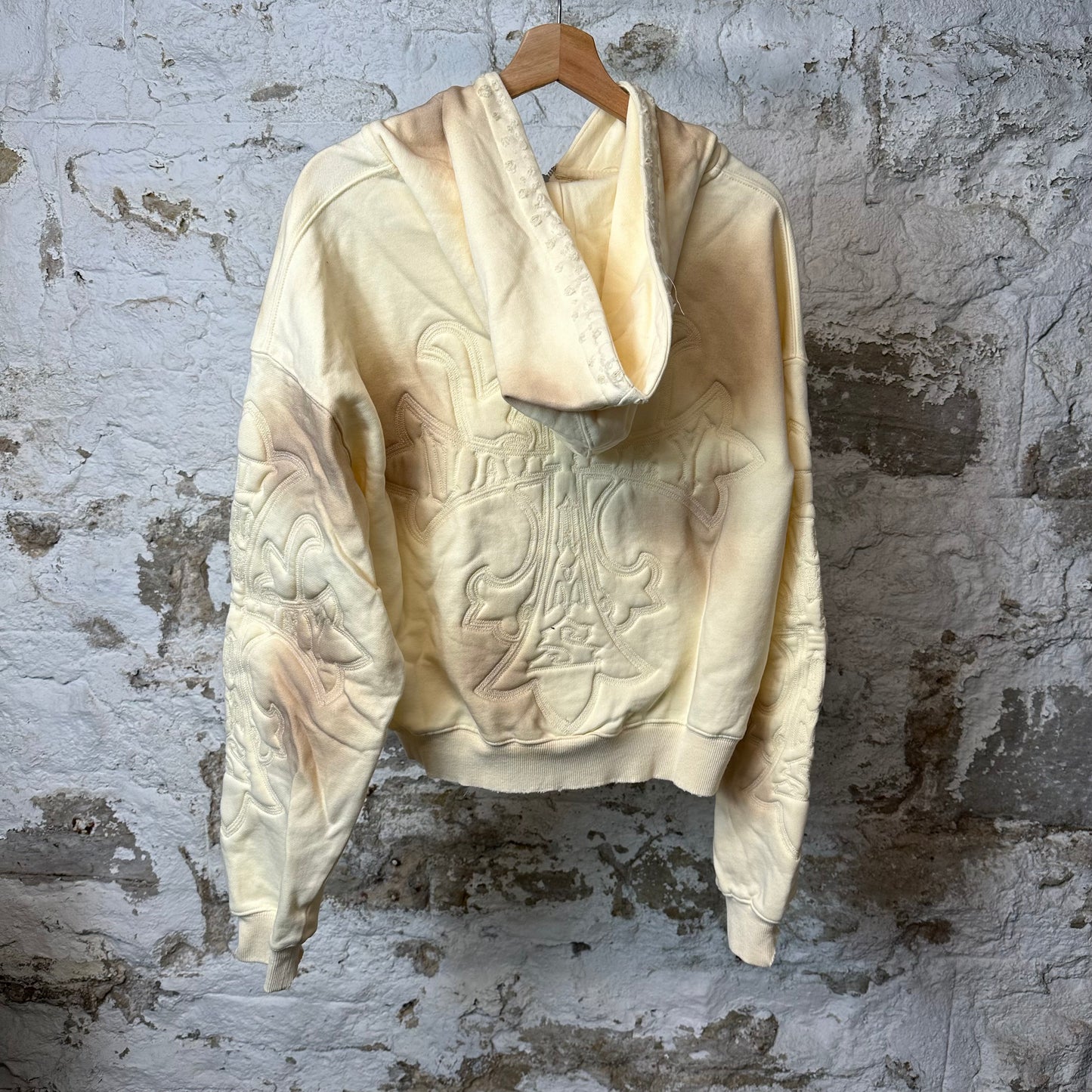Vale Carver Zip Up Cream Hoodie