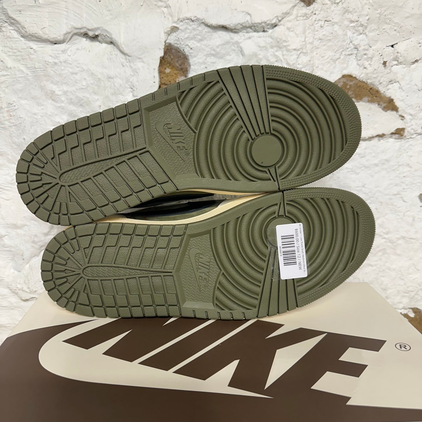 Air Jordan 1 Low Travis Scott Medium Olive Sz 12 DS