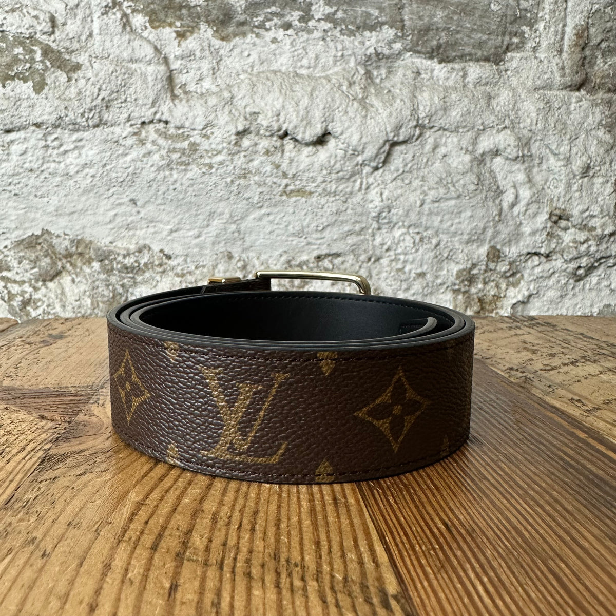 Louis Vuitton Pont Neuf Monogram Belt Sz (90/36) W/ Box