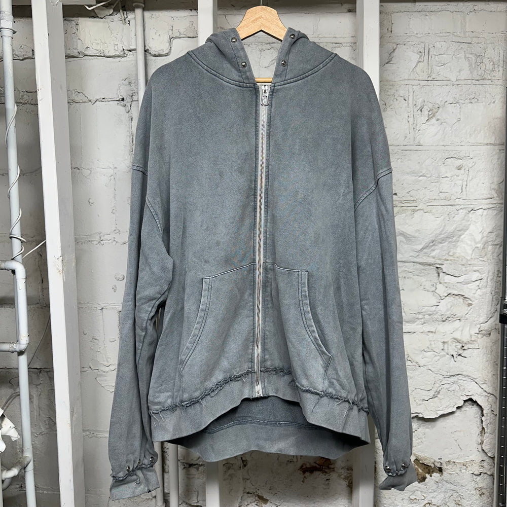 Saint Vanity Back Logo Grey Zip Up Hoodie Sz XXL