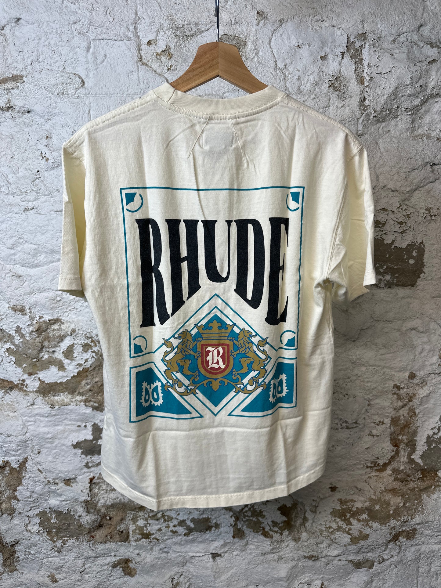 Rhude Off-White Card T-Shirt Sz XS DS