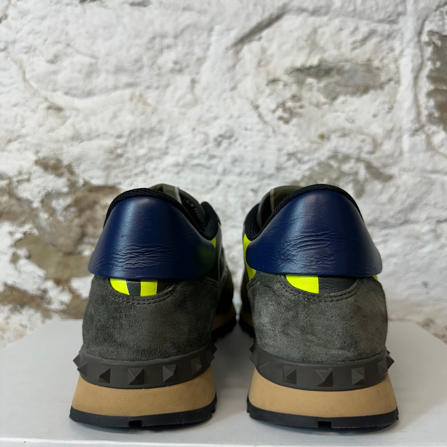 Valentino Green Yellow Camo Rock Runner Sneaker Sz 10 (43) No Box