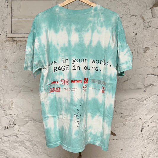 Travs Scott Fortnite Tie Dye T-Shirt Sz M
