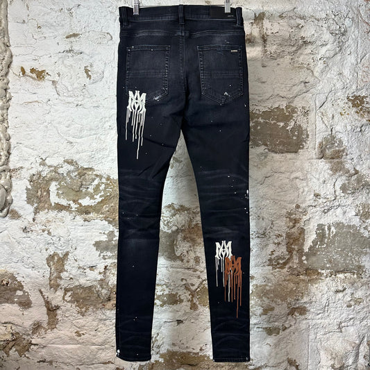 Amiri MA Drip Black Denim Jeans Sz 31