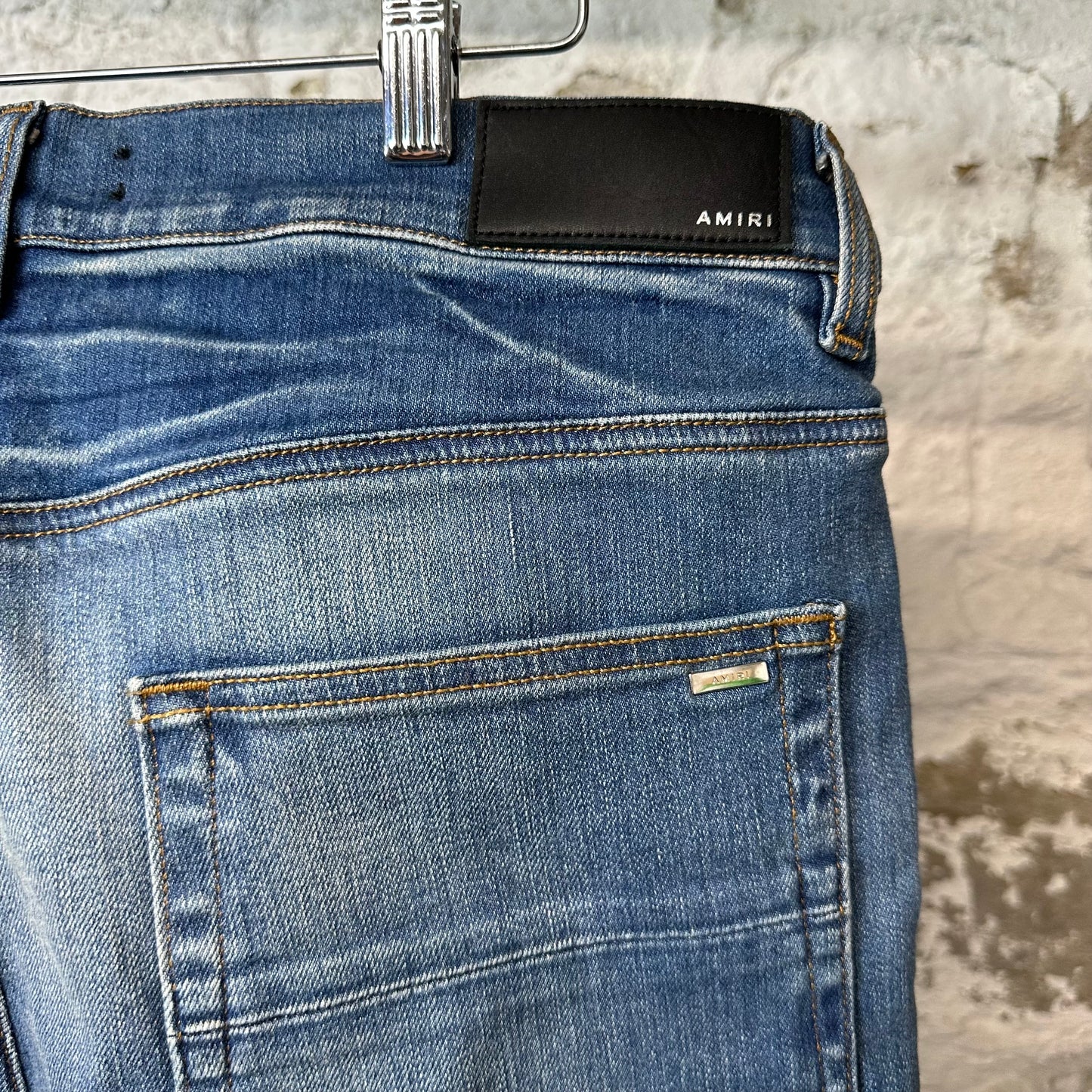 Amiri Plain Dark Blue Flare Denim Jeans Sz 33