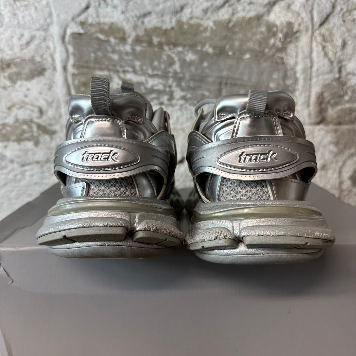 Balenciaga Track Runner Silver Sneaker Sz 10 (43)