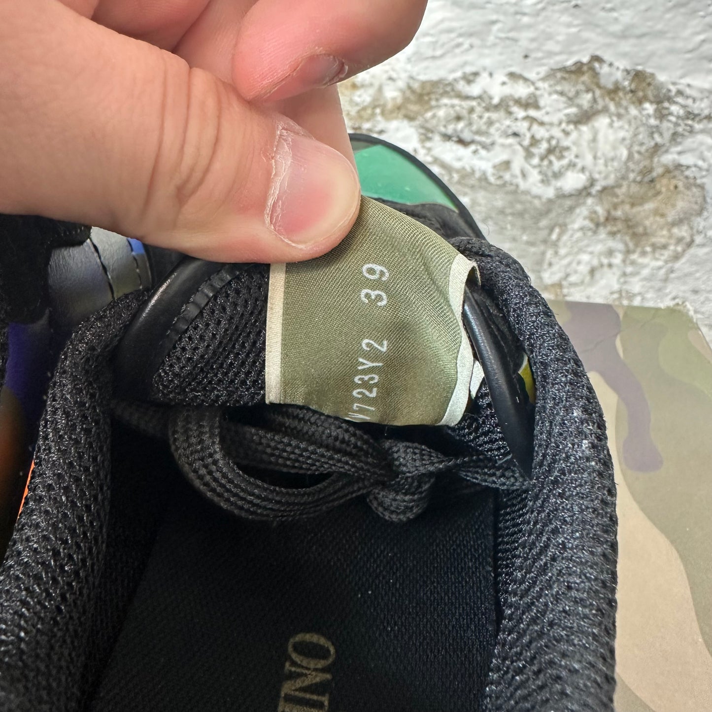 Valentino Multicolor Camo Black Runner Sneaker Sz 6.5 (39)