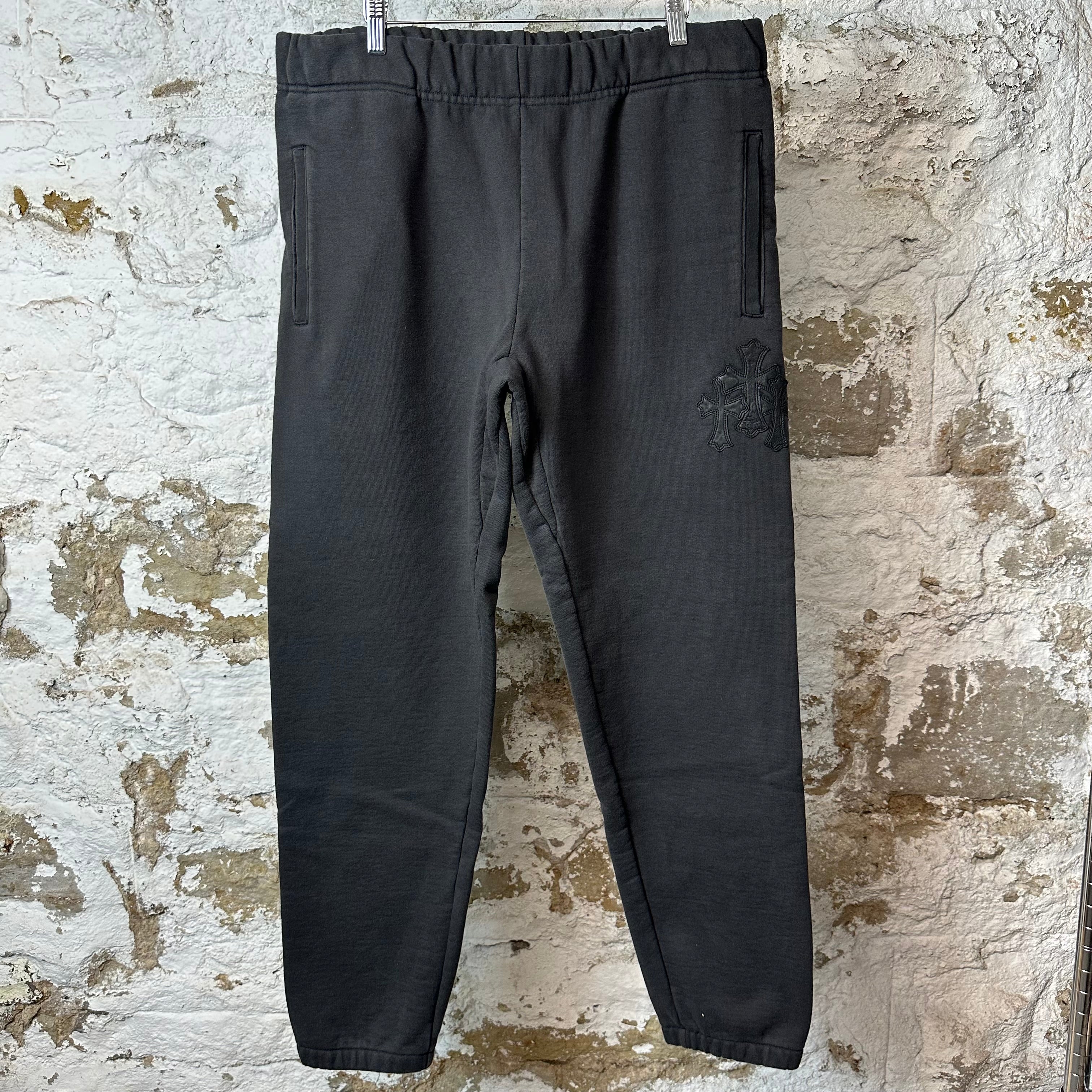 Chrome Hearts PaperJam Triple Cross Black Sweatpants Sz XL