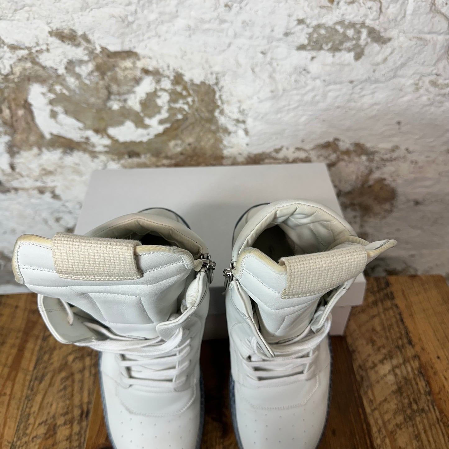 Rick Owens Geobasket White Transparent Sole Sneaker Sz 9 (42)