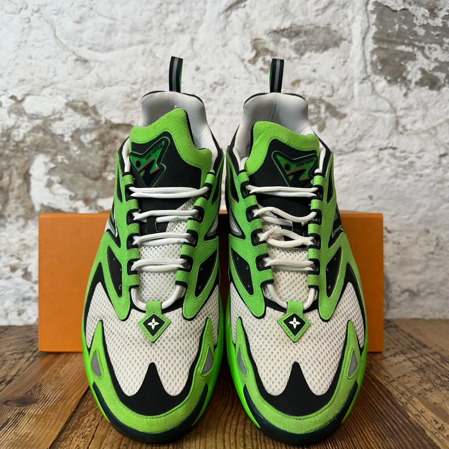 Louis Vuitton Green White Tactic Sneaker Sz 10 (8.5LV)
