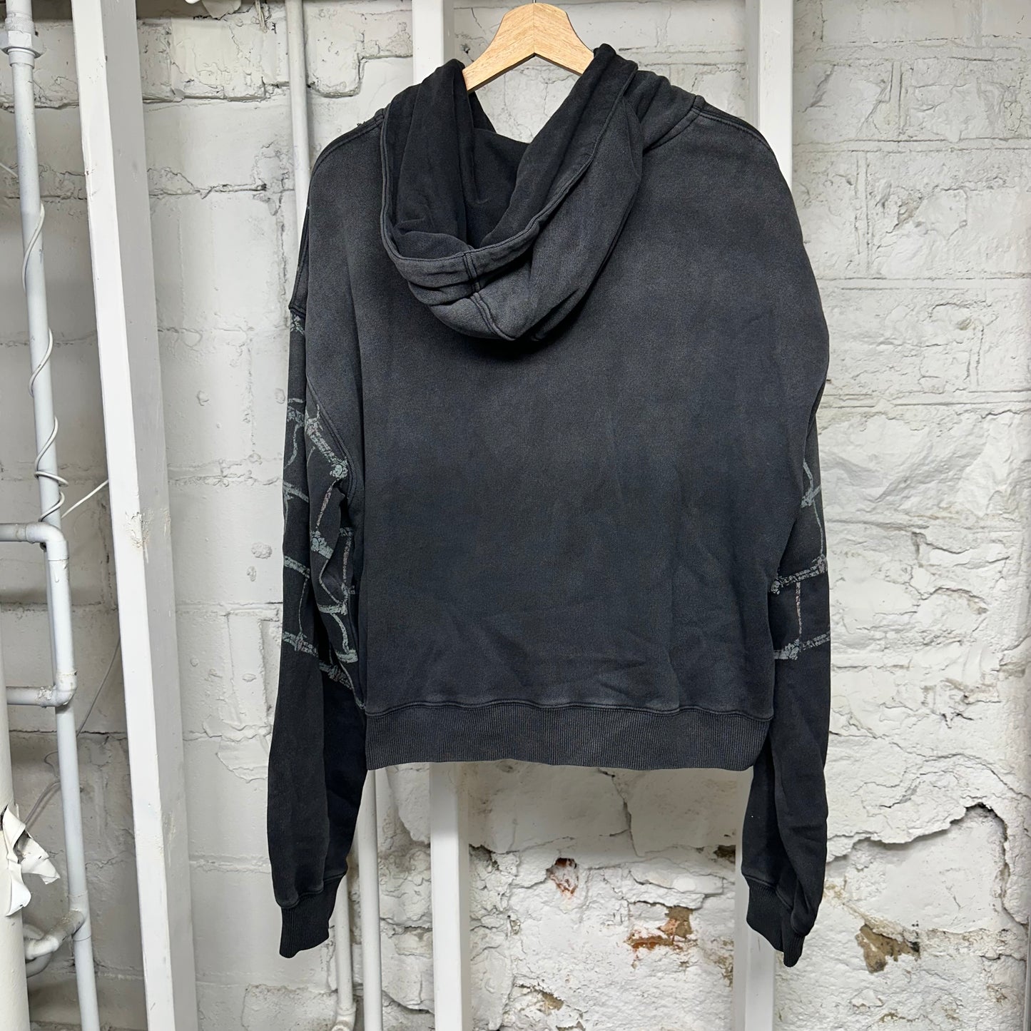 Vale WIdow Zip Up Hoodie Black Sz S