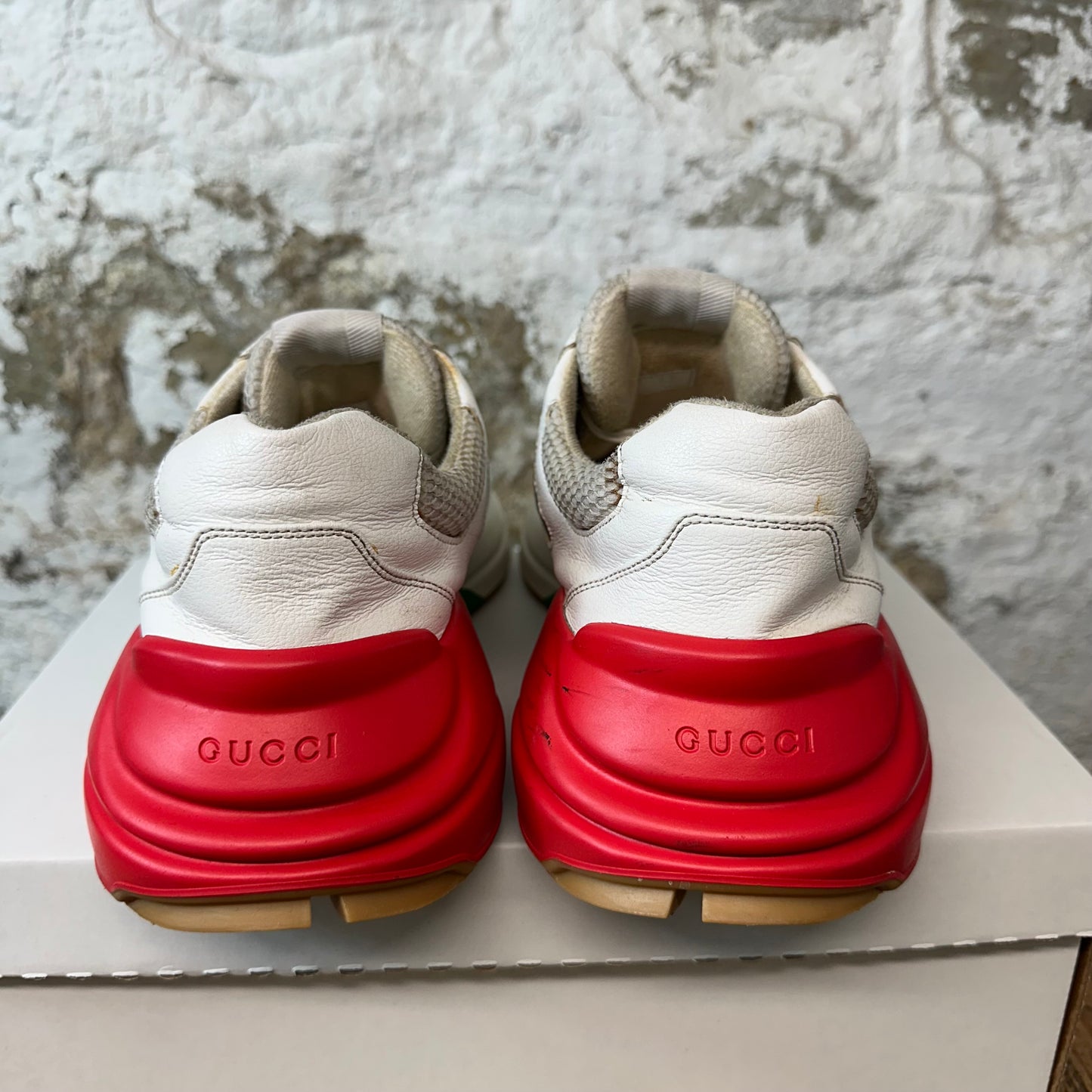 Gucci Rython White Red Sneaker Sz 12 No Box