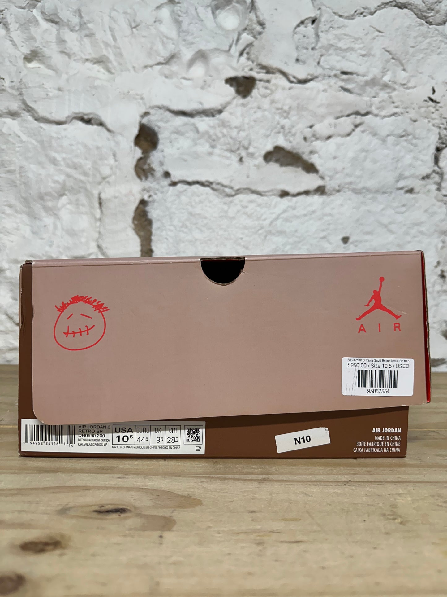 Air Jordan 6 Travis Scott British Khaki Sz 10.5