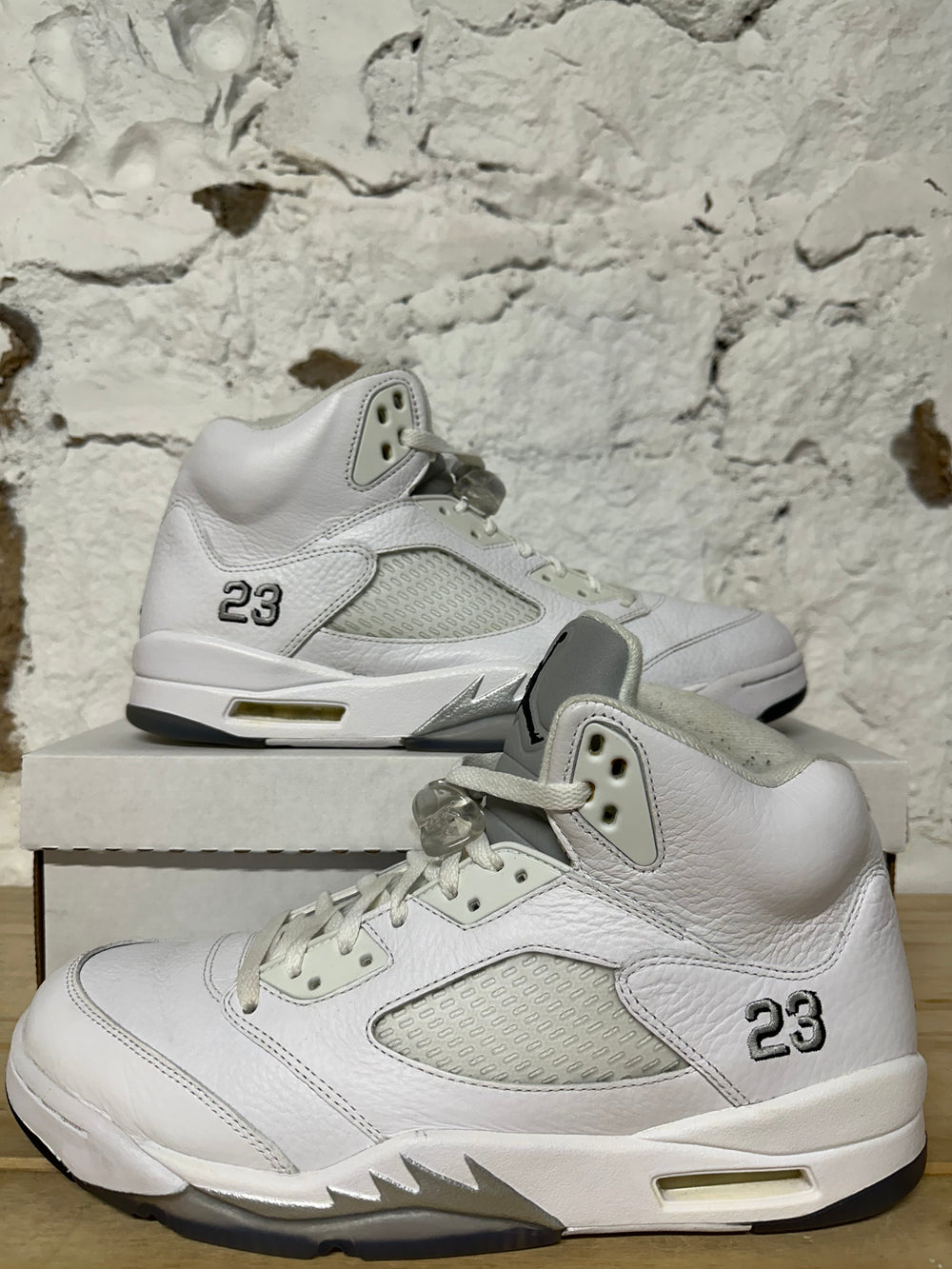 Air Jordan 5 White Metallic Sz 11.5