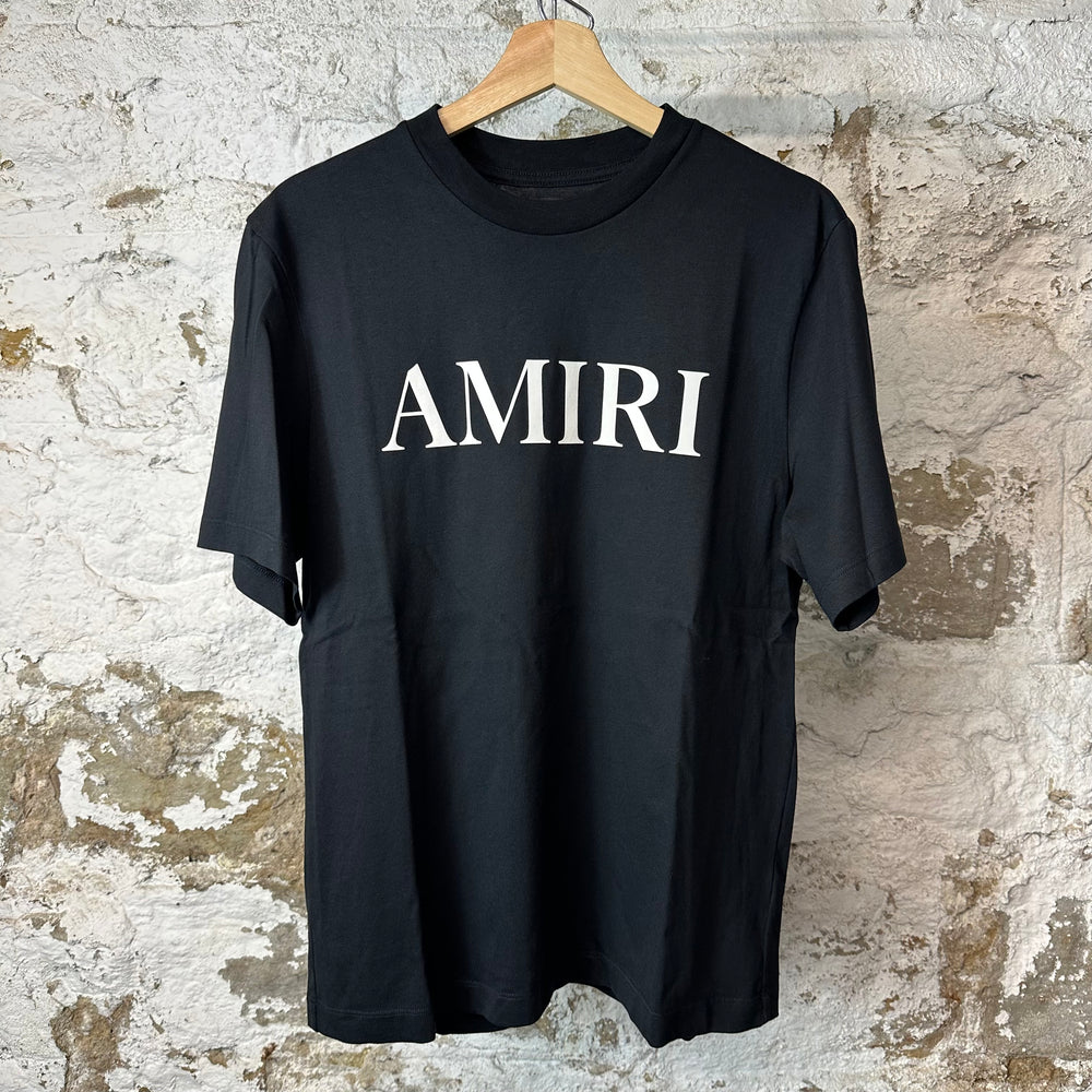 Amiri White Spellout Black T-Shirt Sz S