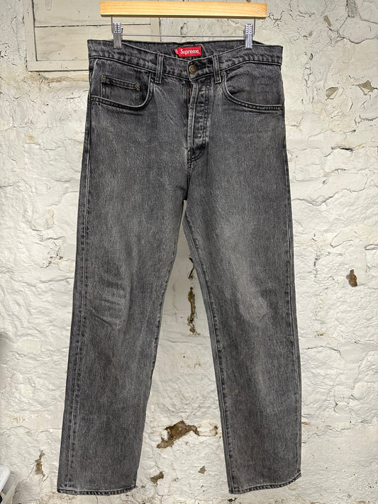 Supreme Star Logo Grey Jeans Sz 30
