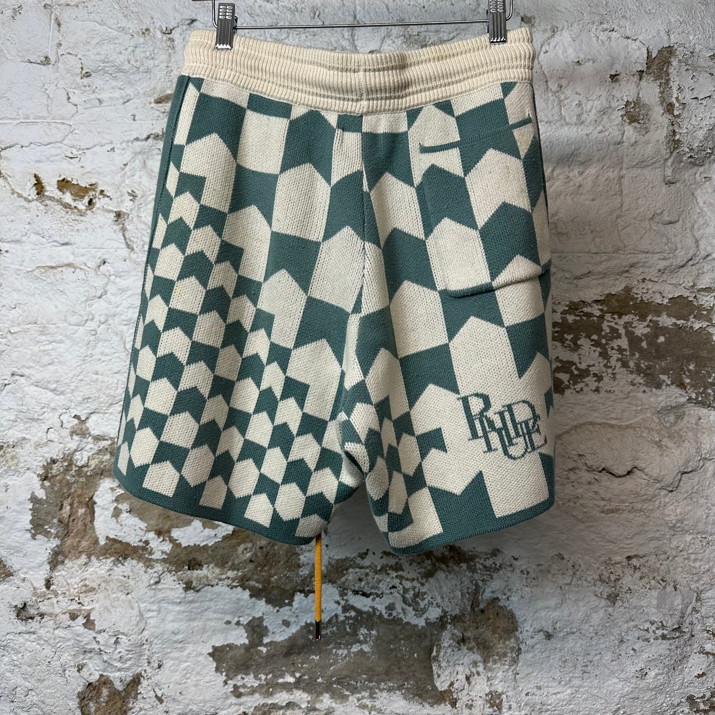 Rhude Ivory Sage Cashmere Shorts Sz L